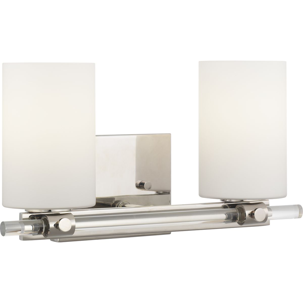 PROGRESS LIGHTING P300198-104 Polished Nickel Lisbon Collection Two-Light Bath & Vanity