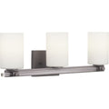 PROGRESS LIGHTING P300199-031 Matte Black Lisbon Collection Three-Light Bath & Vanity