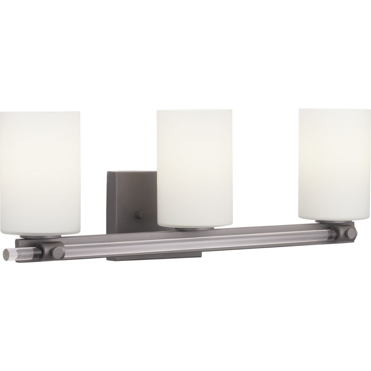 PROGRESS LIGHTING P300199-031 Matte Black Lisbon Collection Three-Light Bath & Vanity