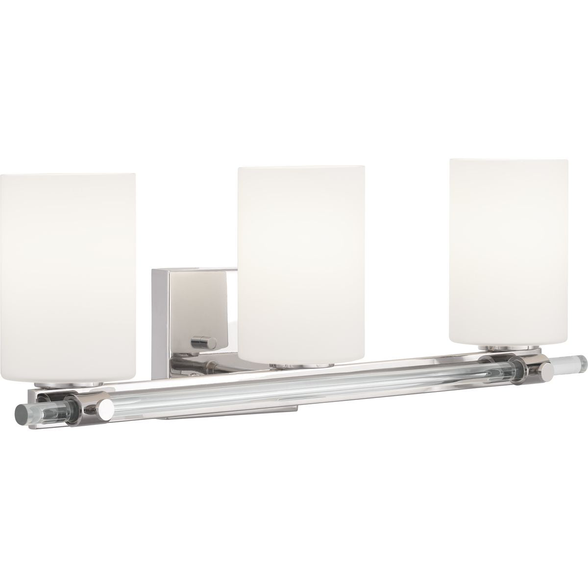 PROGRESS LIGHTING P300199-104 Polished Nickel Lisbon Collection Three-Light Bath & Vanity