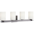 PROGRESS LIGHTING P300200-031 Matte Black Lisbon Collection Four-Light Bath & Vanity
