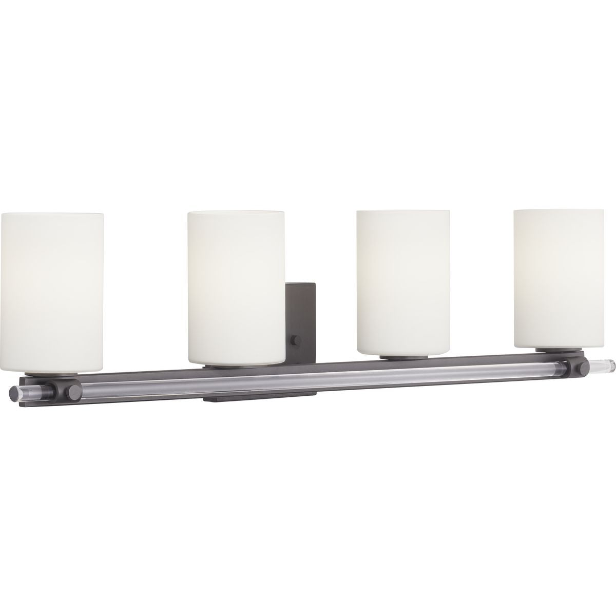 PROGRESS LIGHTING P300200-031 Matte Black Lisbon Collection Four-Light Bath & Vanity