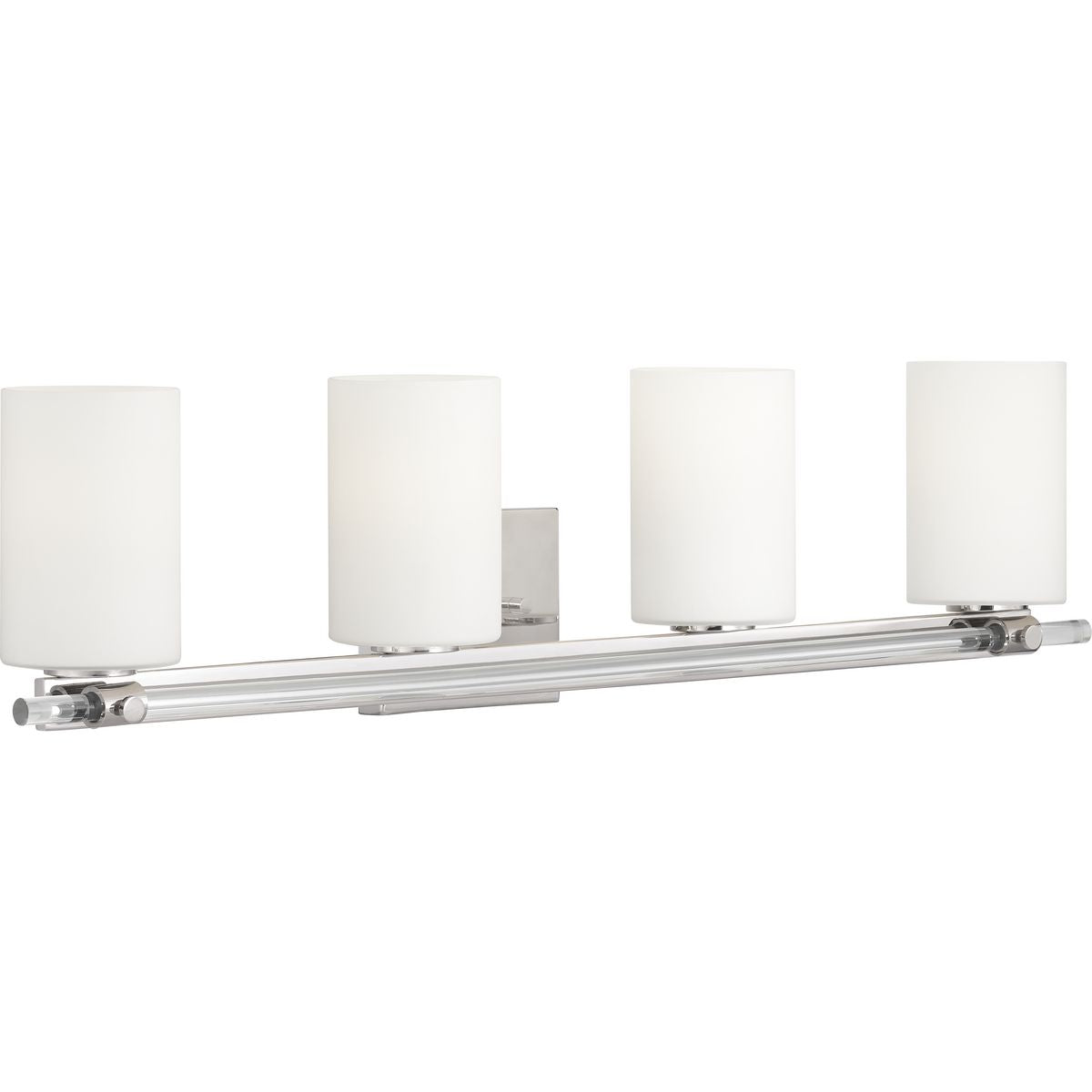 PROGRESS LIGHTING P300200-104 Polished Nickel Lisbon Collection Four-Light Bath & Vanity