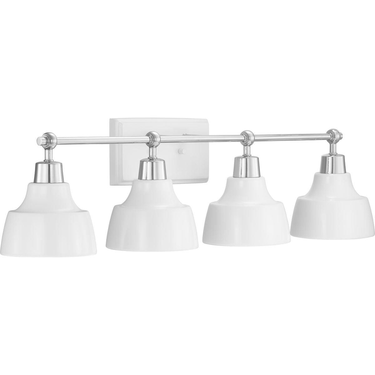 PROGRESS LIGHTING P300203-015 Polished Chrome Bramlett Collection Four-Light Bath & Vanity