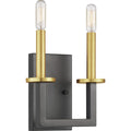 PROGRESS LIGHTING P300214-143 Graphite Blakely Collection Two-Light Wall Bracket
