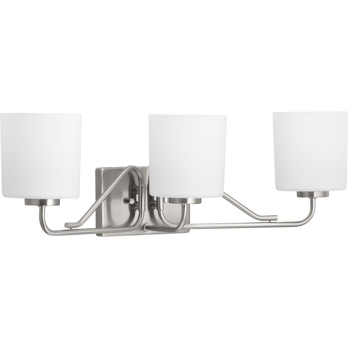 PROGRESS LIGHTING P300220-009 Brushed Nickel Tobin Collection Three-Light Bath & Vanity