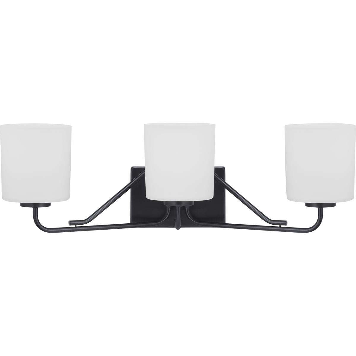 PROGRESS LIGHTING P300220-031 Matte Black Tobin Collection Three-Light Bath & Vanity