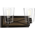 PROGRESS LIGHTING P300230-020 Antique Bronze Briarwood Collection Two-Light Antique Bronze Clear Glass Coastal Bath Vanity Light