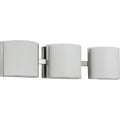 PROGRESS LIGHTING P300291-009-30 Brushed Nickel Arch LED Collection Three-Light Brushed Nickel Etched Glass Modern Bath Vanity Light