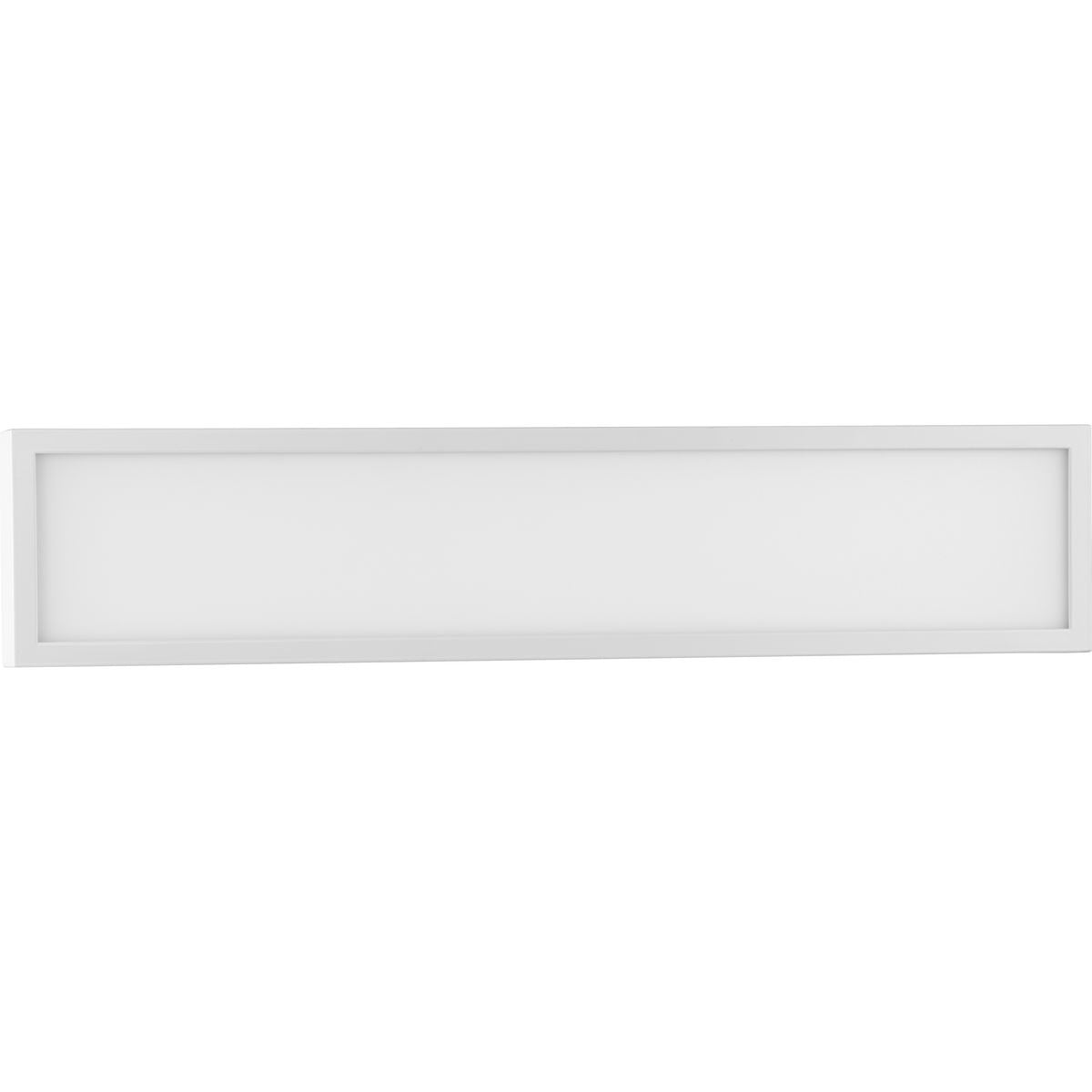 PROGRESS LIGHTING P300305-028-CS Satin White Everlume LED 24-inch Satin White Modern Style Bath Vanity Wall or Ceiling Light with Selectable 3000K/4000K Light Color