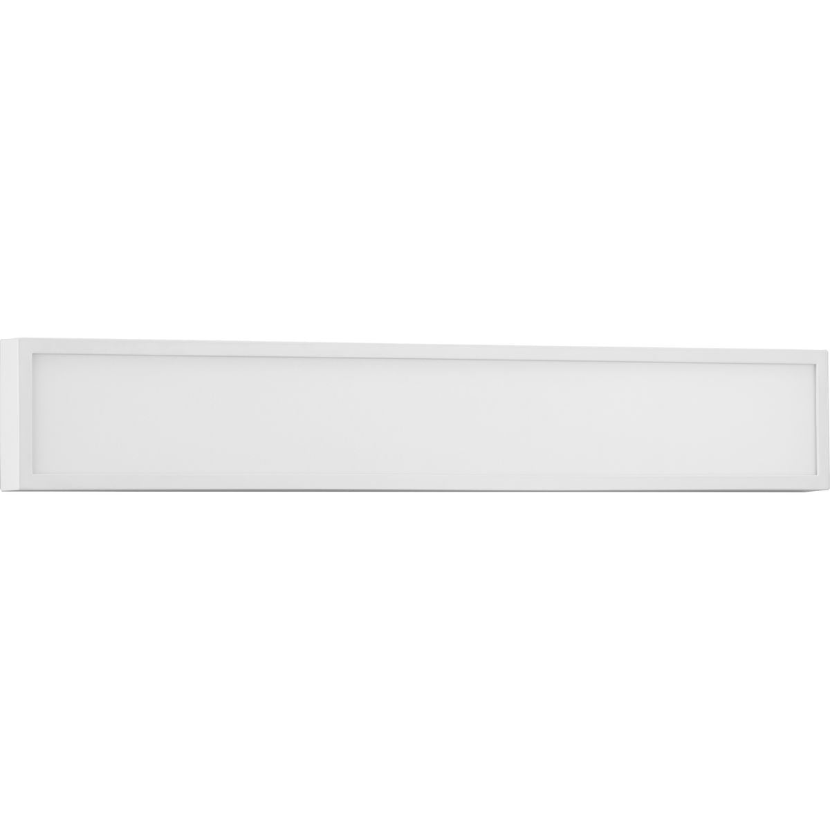 PROGRESS LIGHTING P300306-028-CS Satin White Everlume LED 32-inch Satin White Modern Style Bath Vanity Wall or Ceiling Light with Selectable 3000K/4000K Light Color