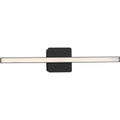 PROGRESS LIGHTING P300404-31M-CS Matte Black Phase 4 Collection 24 in. Matte Black Medium Modern Integrated 3CCT Integrated LED Linear Vanity Light