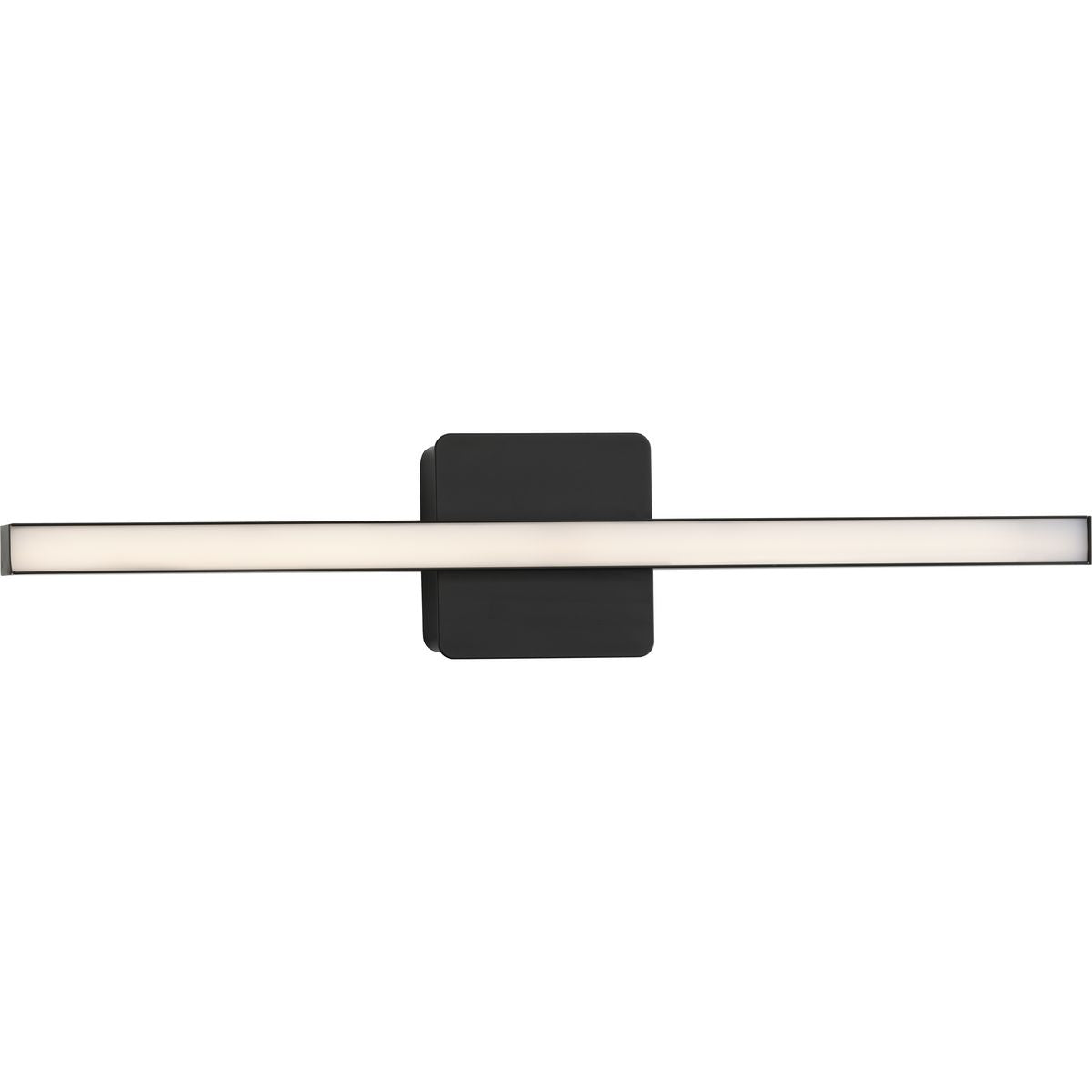 PROGRESS LIGHTING P300404-31M-CS Matte Black Phase 4 Collection 24 in. Matte Black Medium Modern Integrated 3CCT Integrated LED Linear Vanity Light