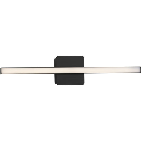 PROGRESS LIGHTING P300404-31M-CS Matte Black Phase 4 Collection 24 in. Matte Black Medium Modern Integrated 3CCT Integrated LED Linear Vanity Light