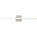 PROGRESS LIGHTING P300405-009-CS Brushed Nickel Phase 4 Collection 32 in. Brushed Nickel Large Modern Integrated 3CCT Integrated LED Linear Vanity Light