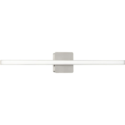 PROGRESS LIGHTING P300405-009-CS Brushed Nickel Phase 4 Collection 32 in. Brushed Nickel Large Modern Integrated 3CCT Integrated LED Linear Vanity Light