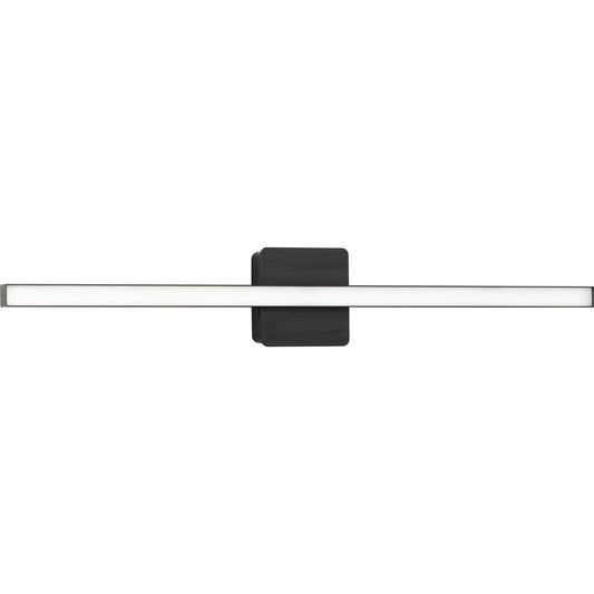 PROGRESS LIGHTING P300405-31M-CS Matte Black Phase 4 Collection 32 in. Matte Black Large Modern Integrated 3CCT Integrated LED Linear Vanity Light