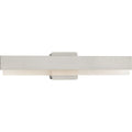 PROGRESS LIGHTING P300406-009-CS Brushed Nickel Semblance Collection 24 in. Brushed Nickel Medium Modern 3CCT Integrated LED Linear Vanity Light
