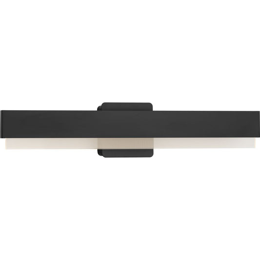 PROGRESS LIGHTING P300406-31M-CS Matte Black Semblance Collection 24 in. Matte Black Medium Modern 3CCT Integrated LED Linear Vanity Light