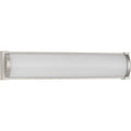 PROGRESS LIGHTING P300408-009-30 Brushed Nickel Barril Collection 24 in. Brushed Nickel Medium Modern Integrated LED Linear Vanity Light
