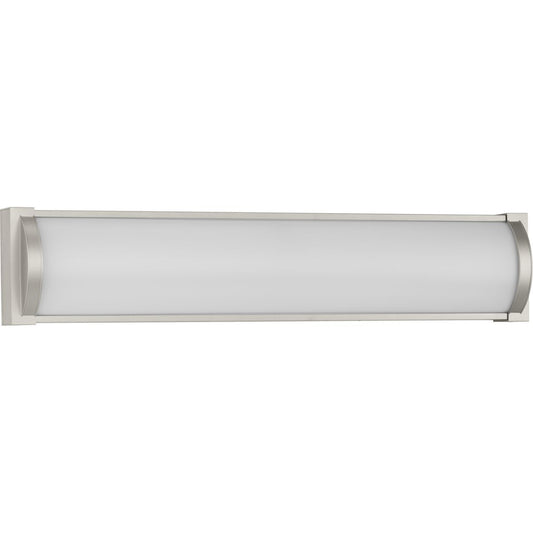 PROGRESS LIGHTING P300408-009-30 Brushed Nickel Barril Collection 24 in. Brushed Nickel Medium Modern Integrated LED Linear Vanity Light