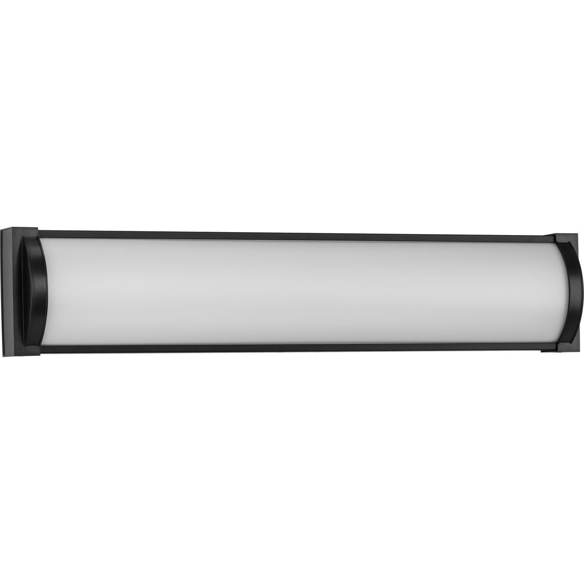 PROGRESS LIGHTING P300408-31M-30 Matte Black Barril Collection 24 in. Matte Black Medium Modern Integrated LED Linear Vanity Light