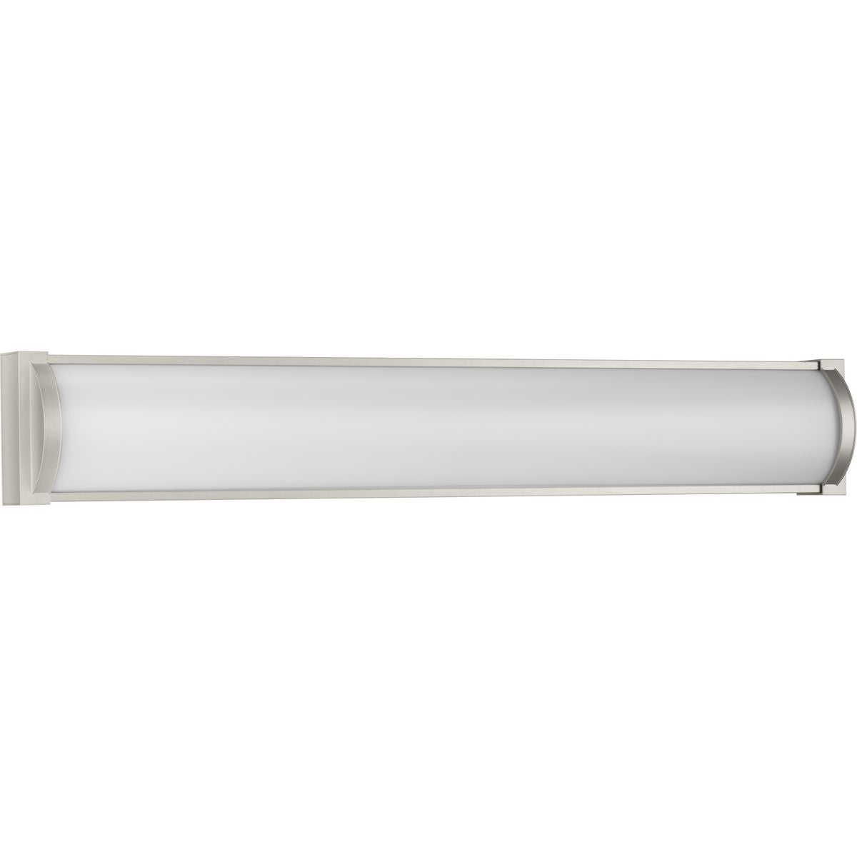 PROGRESS LIGHTING P300409-009-30 Brushed Nickel Barril Collection 32 in. Brushed Nickel Large Modern Integrated LED Linear Vanity Light