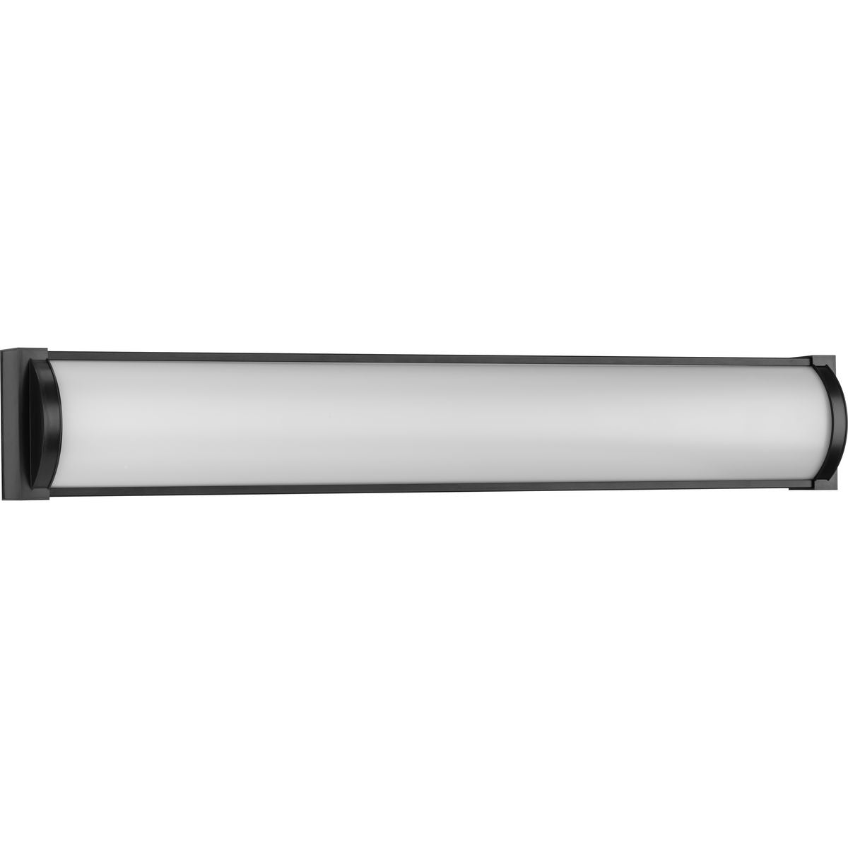 PROGRESS LIGHTING P300409-31M-30 Matte Black Barril Collection 32 in. Matte Black Large Modern Integrated LED Linear Vanity Light