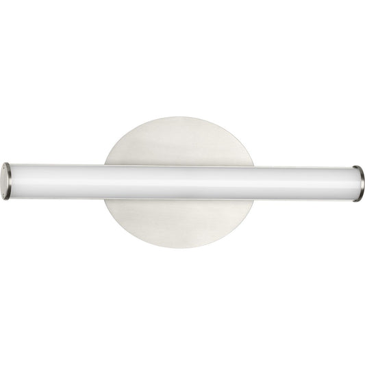 PROGRESS LIGHTING P300410-009-CS Brushed Nickel Phase 3 Collection 16 in. Brushed Nickel Small Modern 3CCT Integrated LED Linear Vanity Light