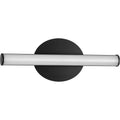 PROGRESS LIGHTING P300410-31M-CS Matte Black Phase 3 Collection 16 in. Matte Black Small Modern 3CCT Integrated LED Linear Vanity Light