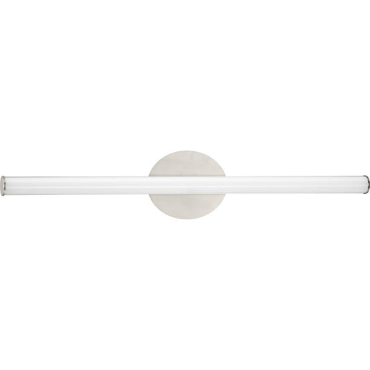PROGRESS LIGHTING P300412-009-CS Brushed Nickel Phase 3 Collection 32 in. Brushed Nickel Large Modern 3CCT Integrated LED Linear Vanity Light