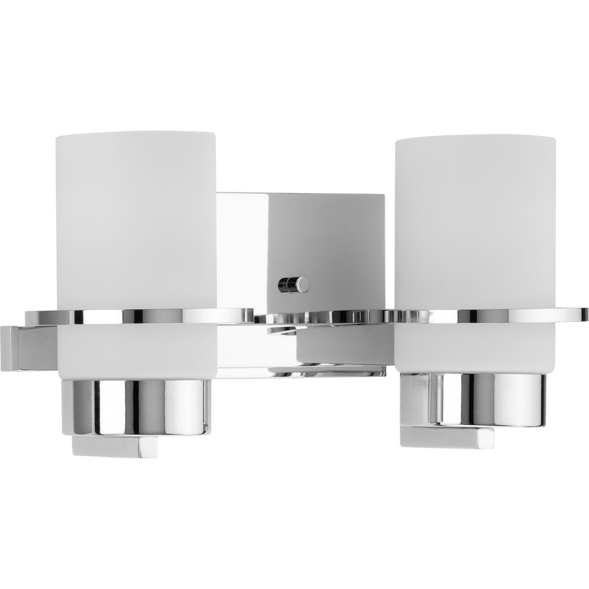 PROGRESS LIGHTING P300414-015 Polished Chrome Reiss Collection Two-Light Modern Farmhouse Polished Chrome Vanity Light