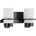 PROGRESS LIGHTING P300414-31M Matte Black Reiss Collection Two-Light Modern Farmhouse Matte Black Vanity Light