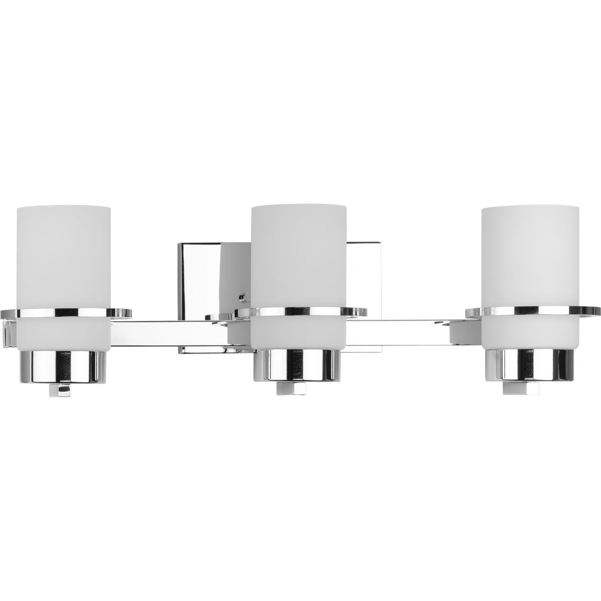 PROGRESS LIGHTING P300415-015 Polished Chrome Reiss Collection Three-Light Modern Farmhouse Polished Chrome Vanity Light