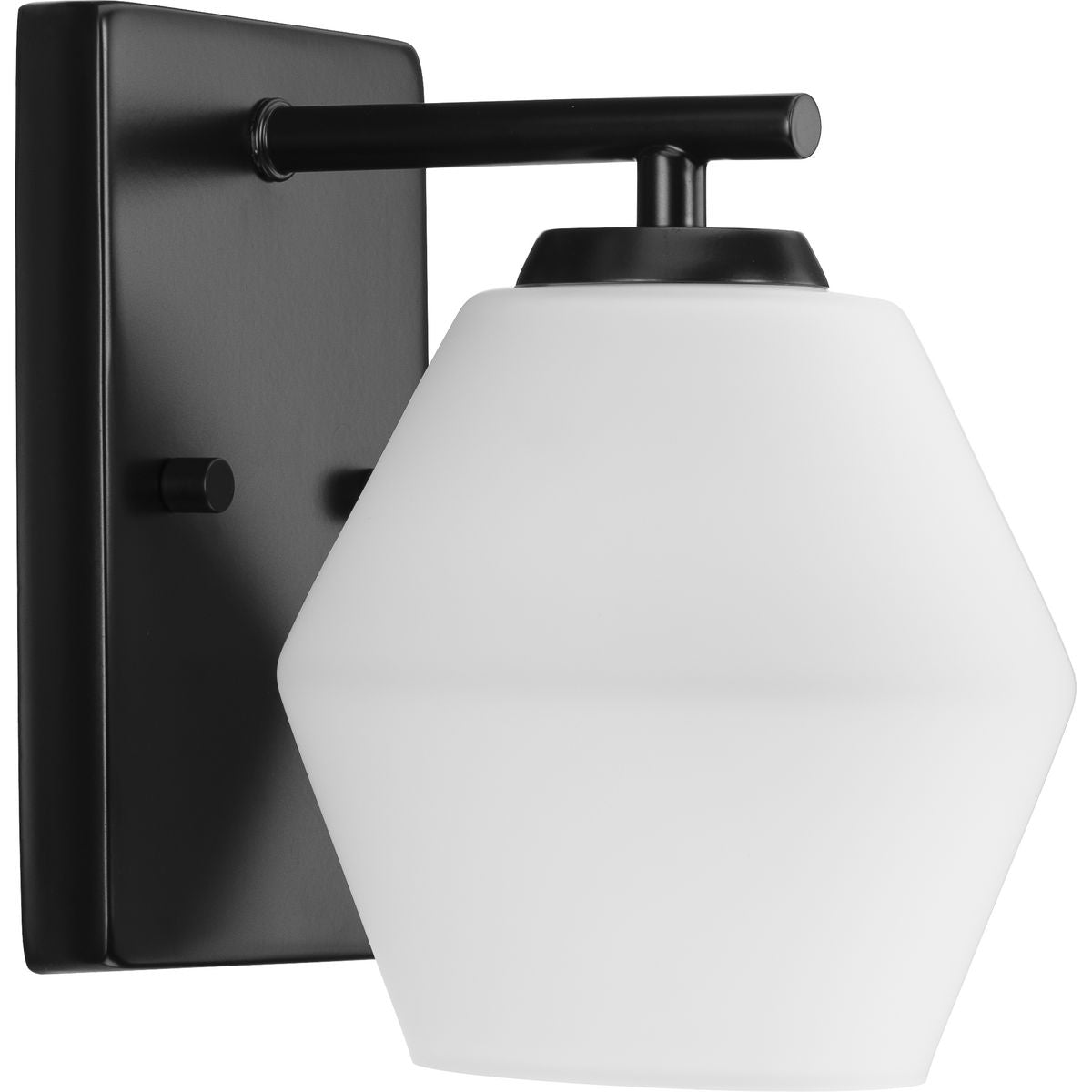 PROGRESS LIGHTING P300430-31M Matte Black Copeland Collection One-Light Matte Black Mid-Century Modern Vanity Light