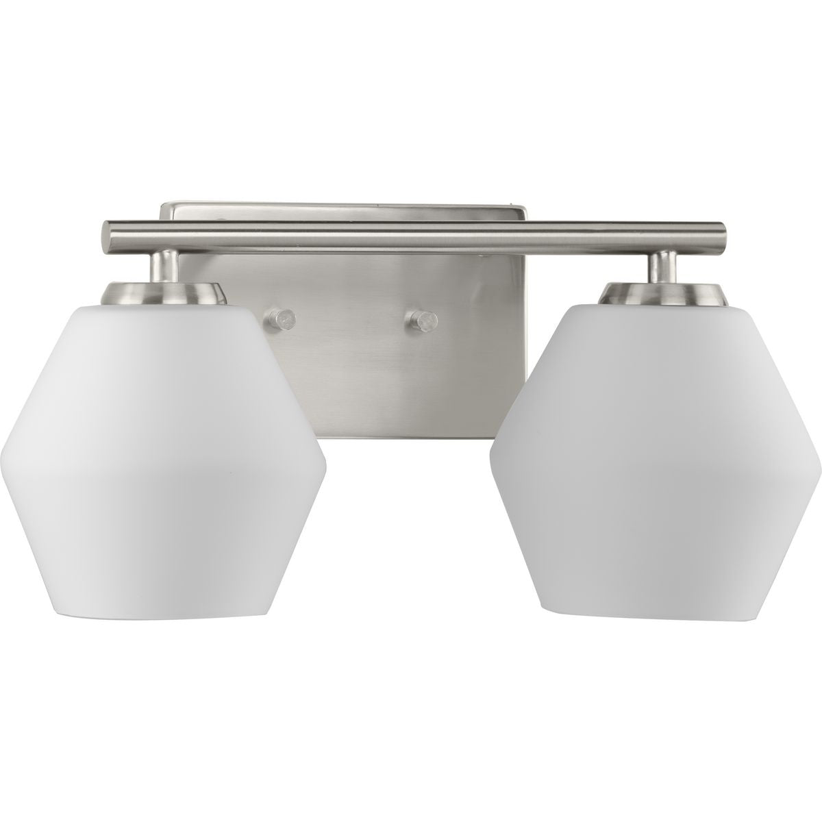 PROGRESS LIGHTING P300431-009 Brushed Nickel Copeland Collection Two-Light Brushed Nickel Mid-Century Modern Vanity Light