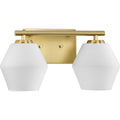 PROGRESS LIGHTING P300431-191 Brushed Gold Copeland Collection Two-Light Brushed Gold Vanity Mid-Century Modern Vanity Light