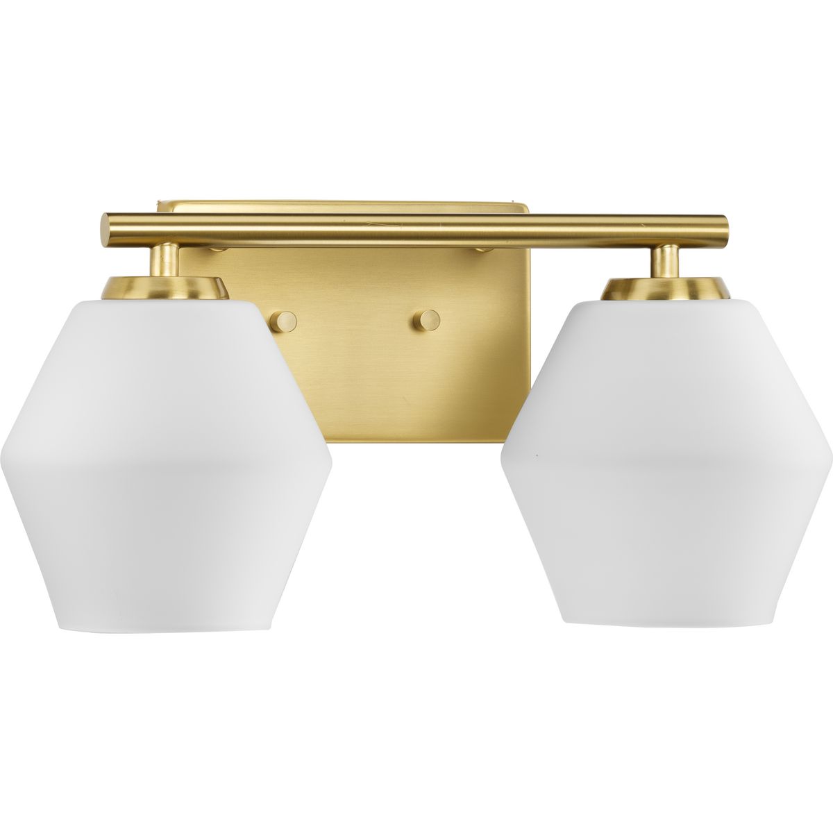PROGRESS LIGHTING P300431-191 Brushed Gold Copeland Collection Two-Light Brushed Gold Vanity Mid-Century Modern Vanity Light