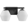 PROGRESS LIGHTING P300431-31M Matte Black Copeland Collection Two-Light Matte Black Mid-Century Modern Vanity Light