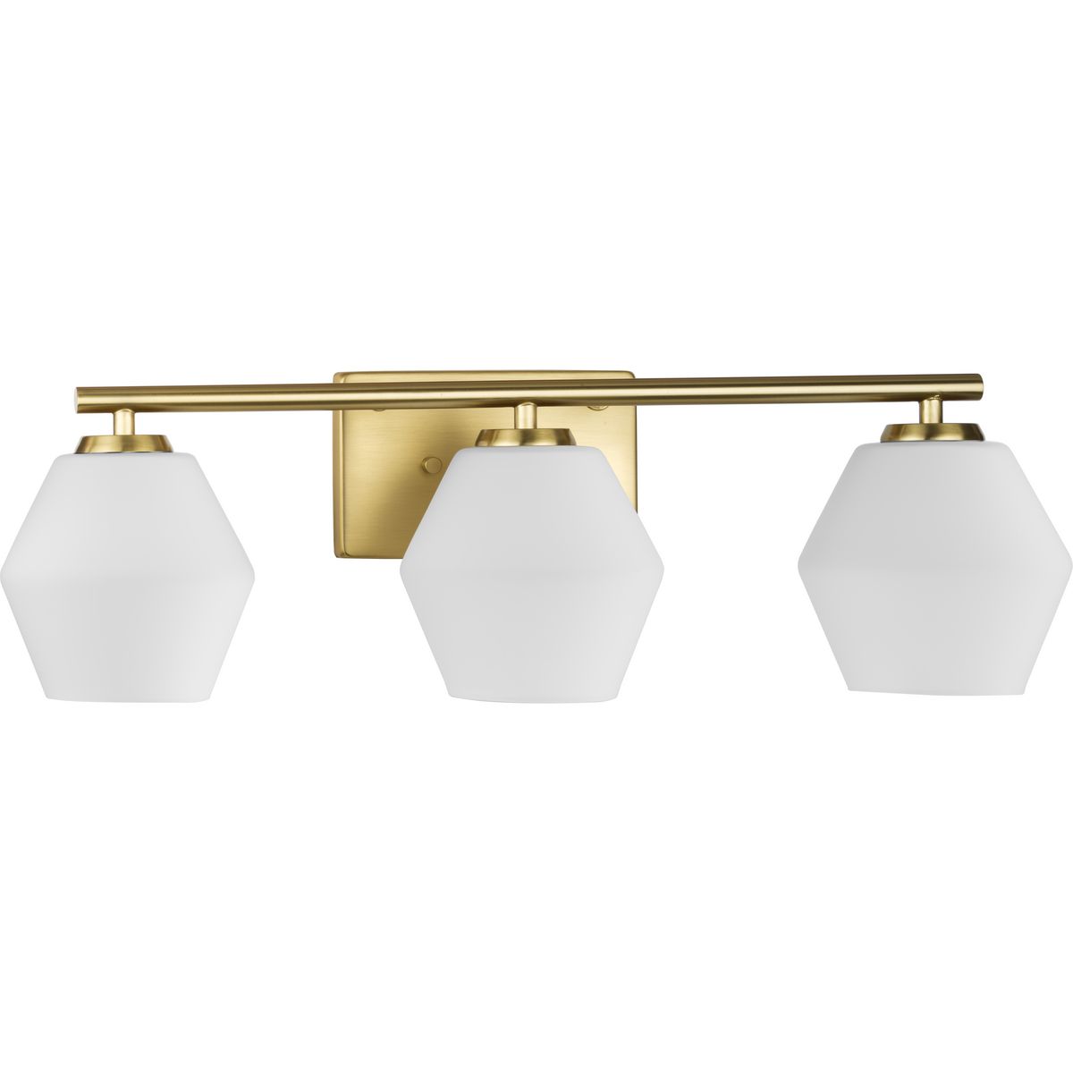 PROGRESS LIGHTING P300432-191 Brushed Gold Copeland Collection Three-Light Brushed Gold Vanity Mid-Century Modern Vanity Light