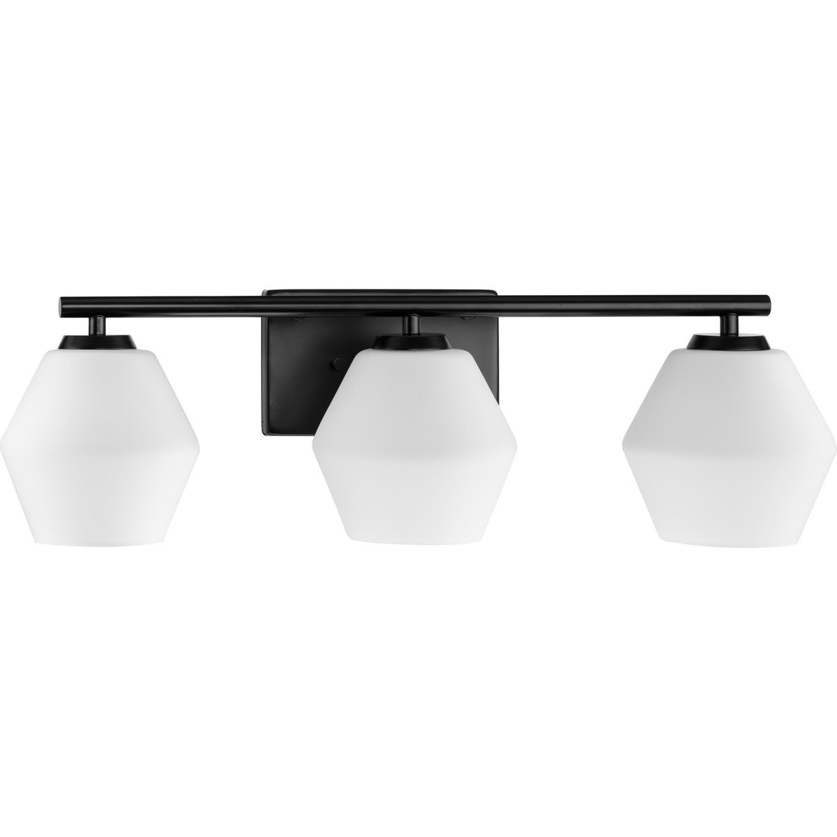 PROGRESS LIGHTING P300432-31M Matte Black Copeland Collection Three-Light Matte Black Mid-Century Modern Vanity Light