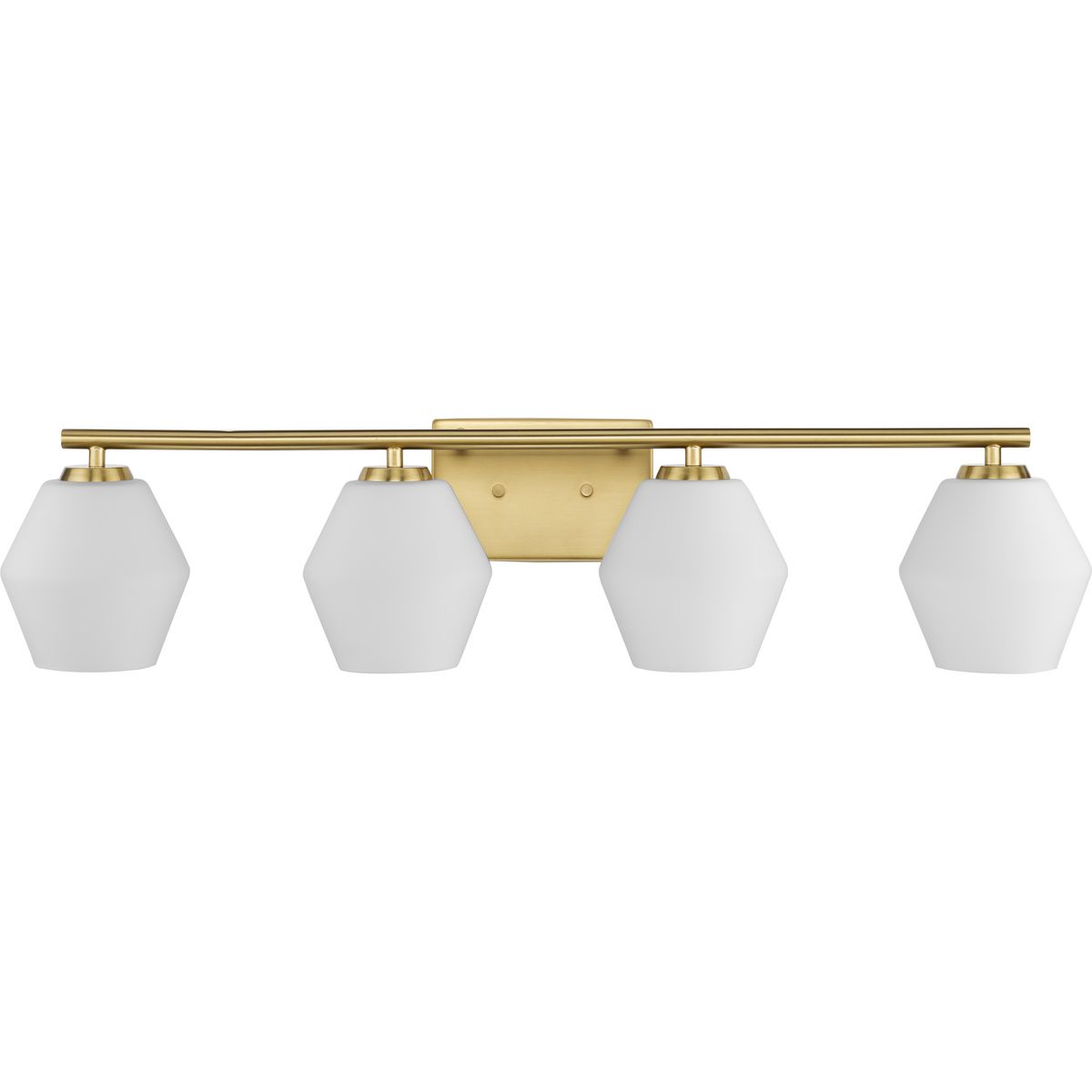 PROGRESS LIGHTING P300433-191 Brushed Gold Copeland Collection Four-Light Brushed Gold Mid-Century Modern Vanity Light