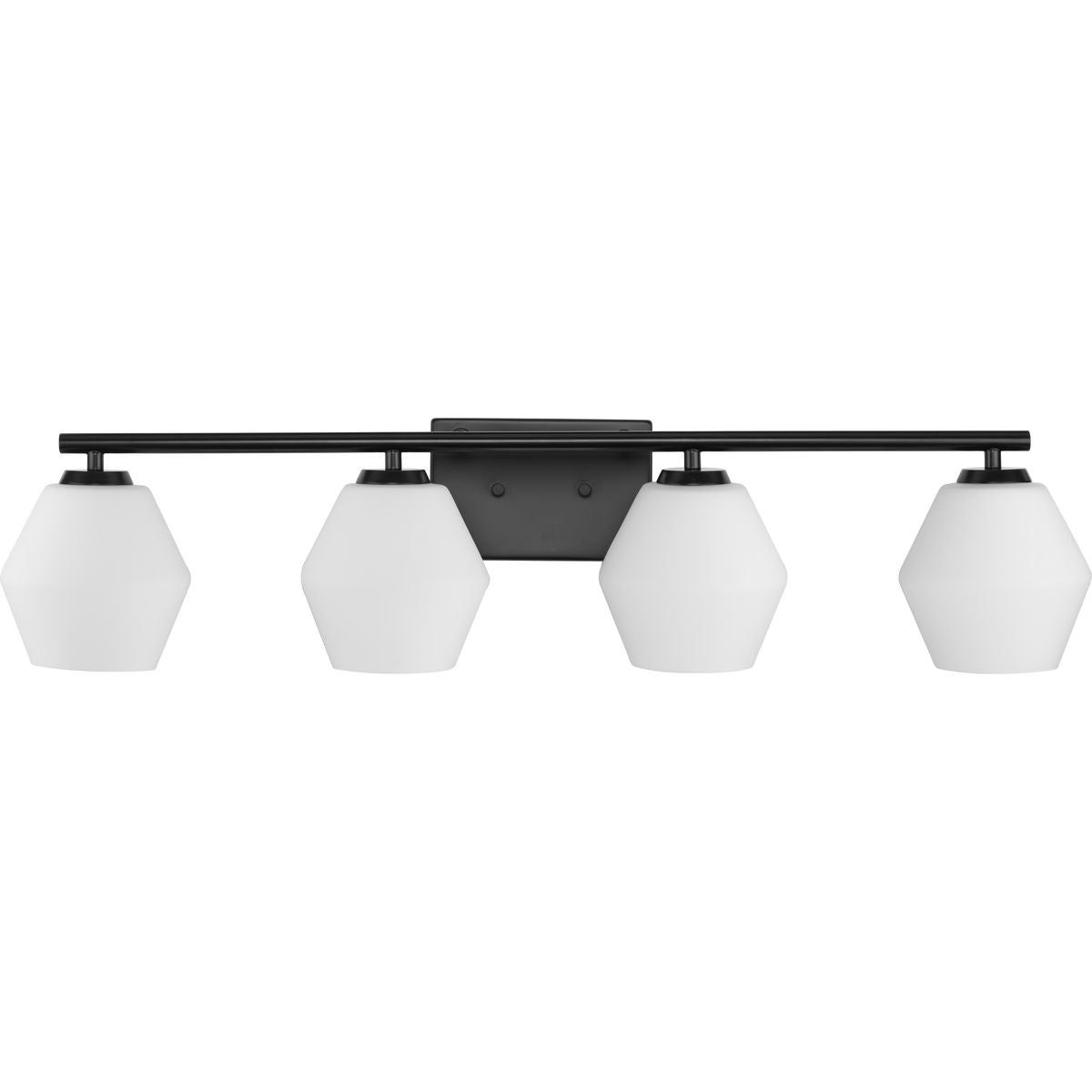 PROGRESS LIGHTING P300433-31M Matte Black Copeland Collection Four-Light Matte Black Mid-Century Modern Vanity Light