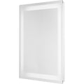 PROGRESS LIGHTING P300455-030-30 White Captarent Collection 30x36 in. Rectangular Illuminated Integrated LED White Modern Mirror