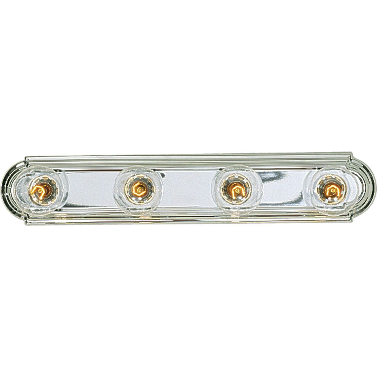PROGRESS LIGHTING P3025-15 Polished Chrome Broadway Collection Four-Light Polished Chrome Traditional Bath Vanity Light