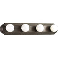 PROGRESS LIGHTING P3025-20 Antique Bronze Broadway Collection Four-Light Antique Bronze Traditional Bath Vanity Light