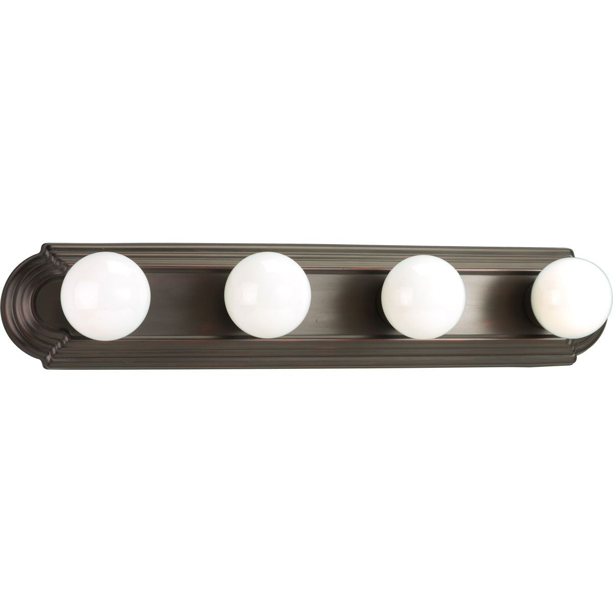 PROGRESS LIGHTING P3025-20 Antique Bronze Broadway Collection Four-Light Antique Bronze Traditional Bath Vanity Light