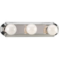 PROGRESS LIGHTING P3038-15 Polished Chrome Broadway Collection Three-Light Polished Chrome Traditional Bath Vanity Light