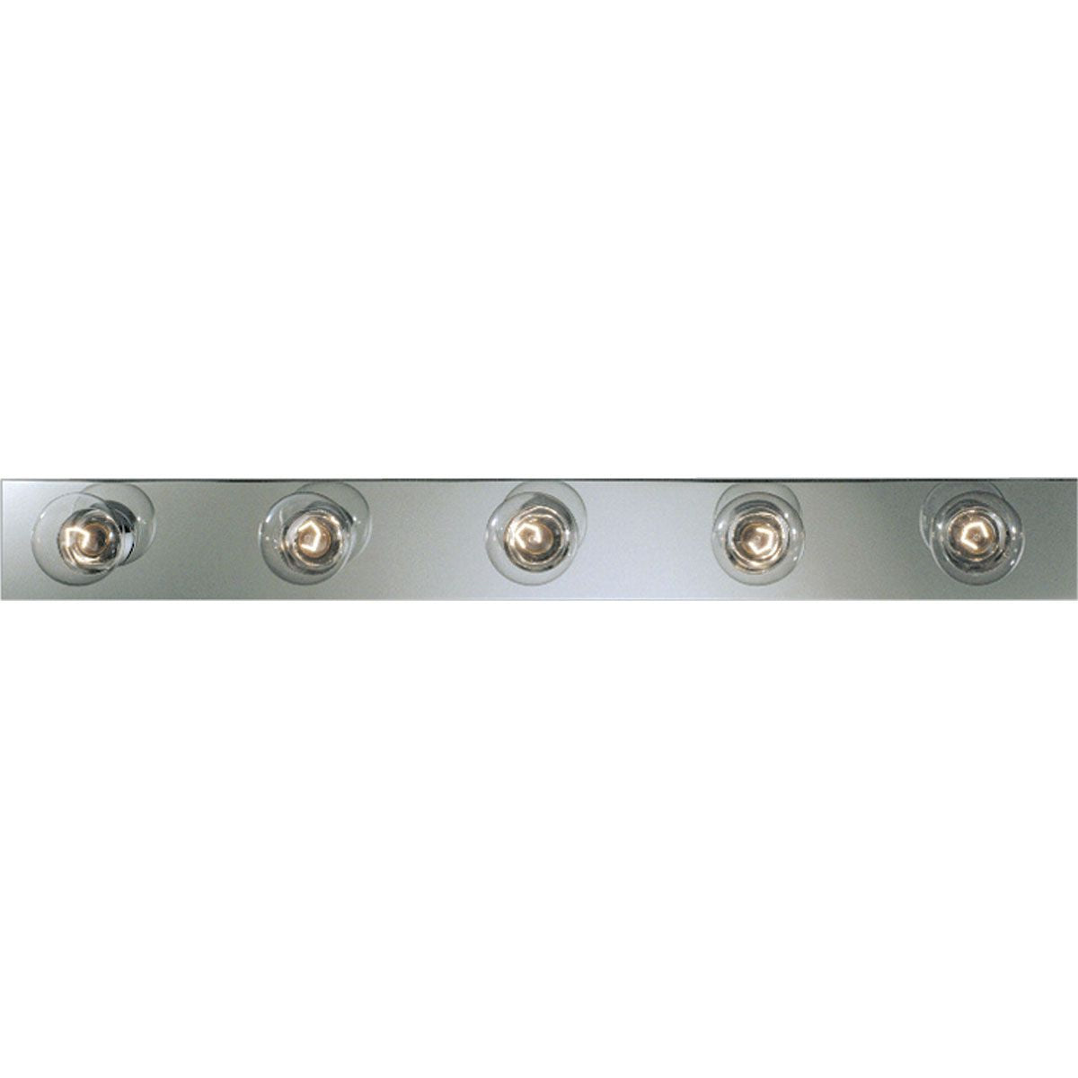 PROGRESS LIGHTING P3116-15 Polished Chrome Broadway Collection Five-Light Polished Chrome Traditional Bath Vanity Light