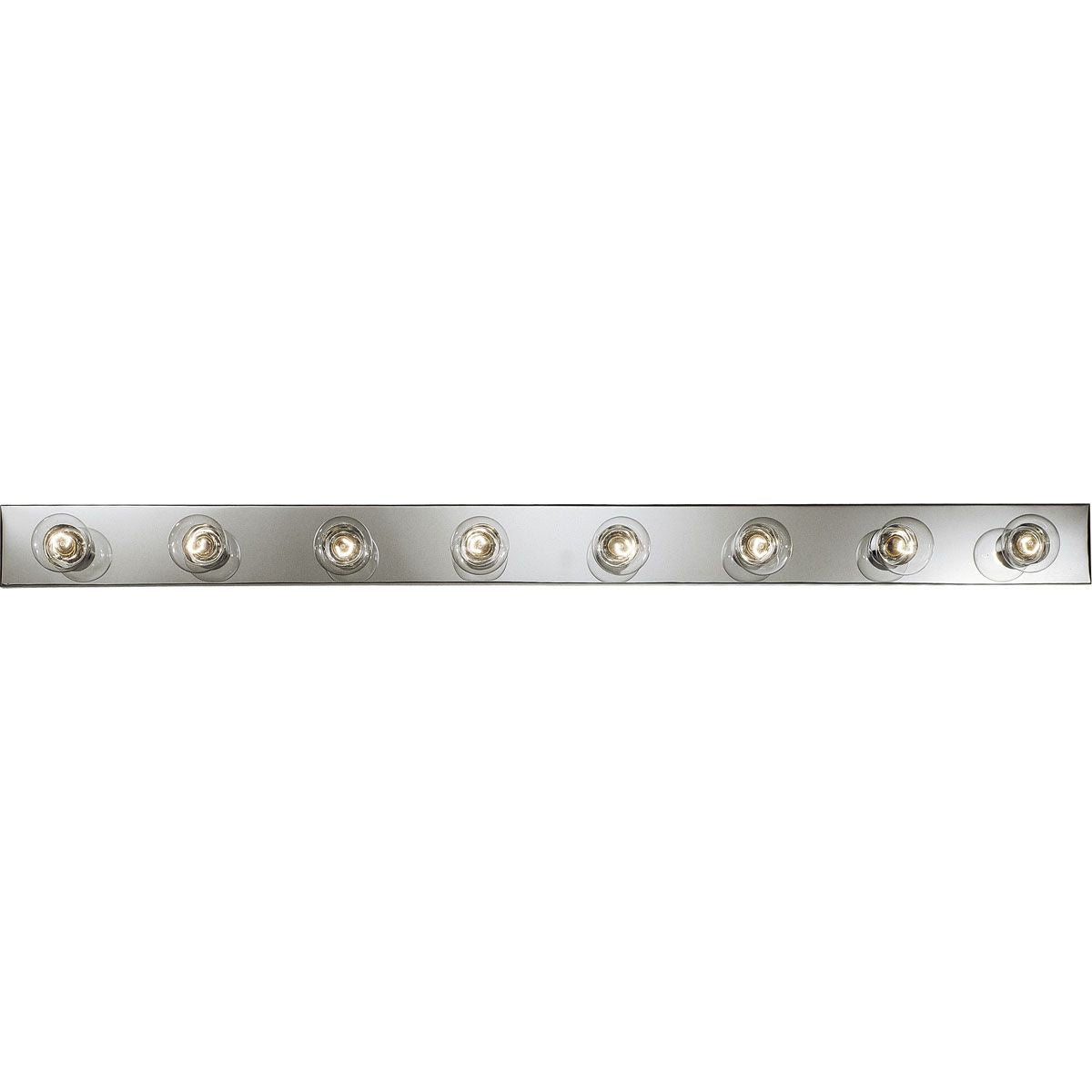 PROGRESS LIGHTING P3118-15 Polished Chrome Broadway Collection Eight-Light Polished Chrome Traditional Bath Vanity Light